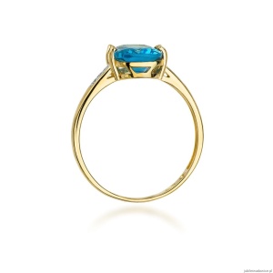 Pierścionek W0038 Topaz Swiss 2,40ct żółte złoto 375