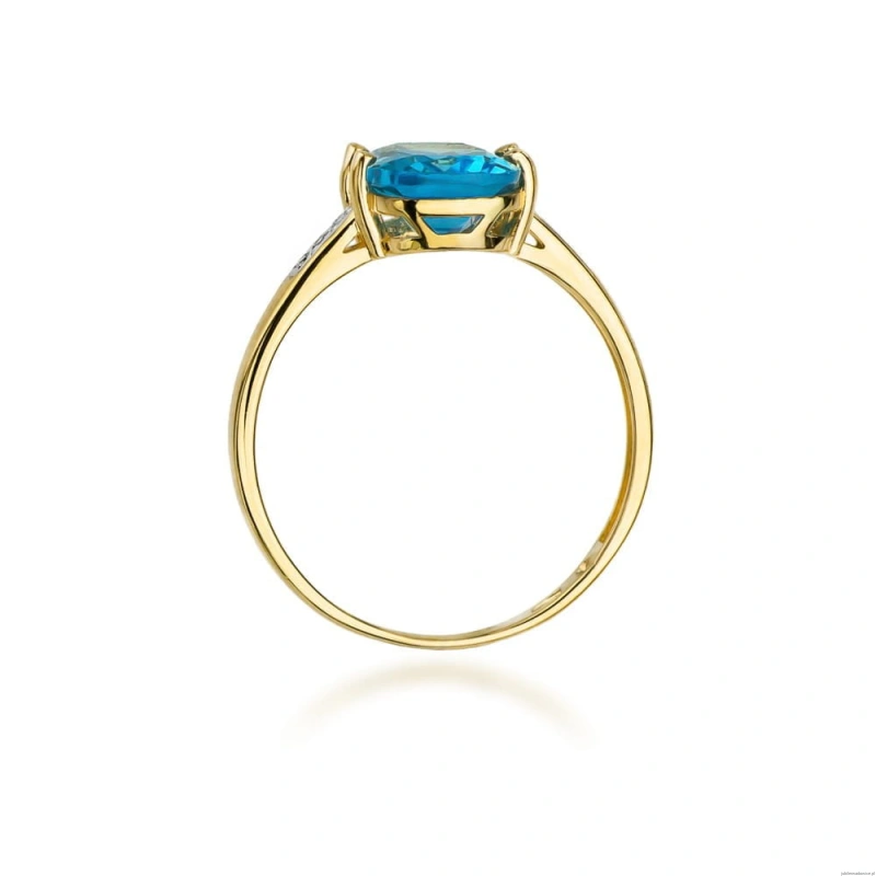 Pierścionek W0038 Topaz Swiss 2,40ct żółte złoto 375