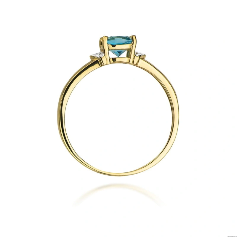 Pierścionek W0039 Topaz Swiss 0,70ct żółte złoto 375