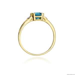 Pierścionek W0040 Topaz Swiss 1,10ct żółte złoto 375