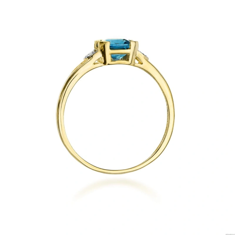 Pierścionek W0040 Topaz Swiss 1,10ct żółte złoto 375