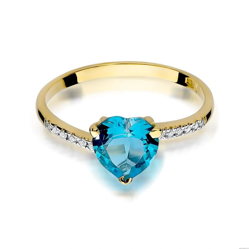 Pierścionek W0050 Topaz Swiss 1,20ct żółte złoto 375