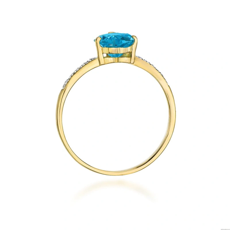 Pierścionek W0050 Topaz Swiss 1,20ct żółte złoto 375