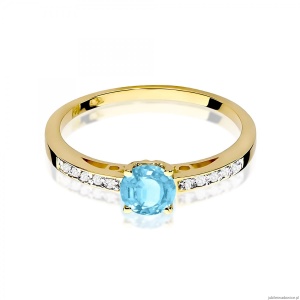 Pierścionek W0066 Topaz Swiss 0,50ct żółte złoto 375