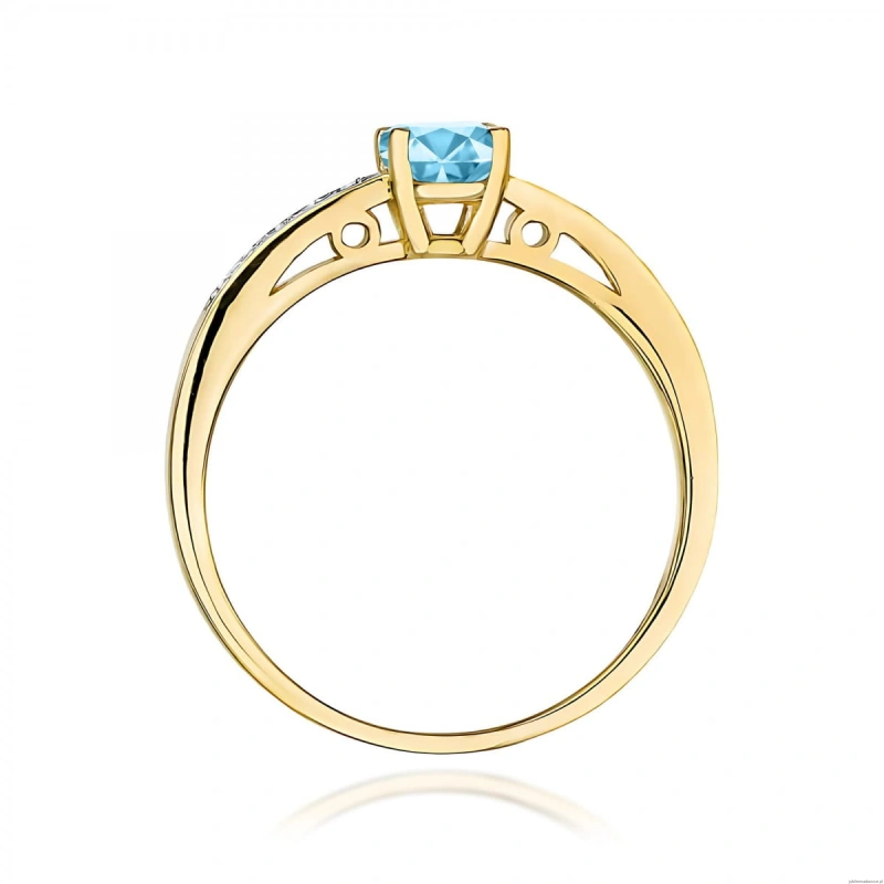 Pierścionek W0066 Topaz Swiss 0,50ct żółte złoto 375