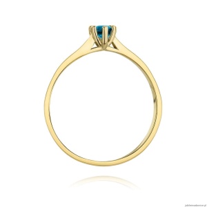 Pierścionek W0222 Topaz Swiss 0,15ct żółte złoto 375