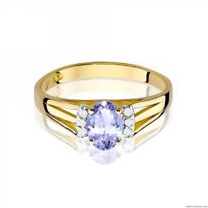 Pierścionek W0005 Tanzanit 0,40ct żółte złoto 375