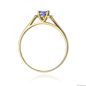 Pierścionek W0005 Tanzanit 0,40ct żółte złoto 375