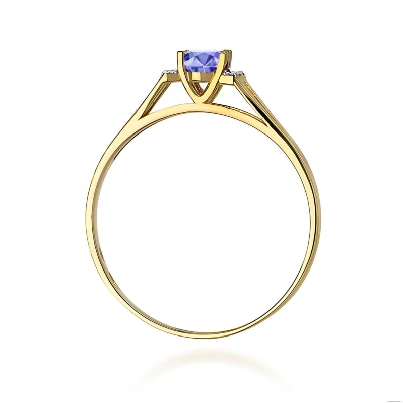 Pierścionek W0005 Tanzanit 0,40ct żółte złoto 375