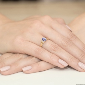 Pierścionek W0005 Tanzanit 0,40ct żółte złoto 375