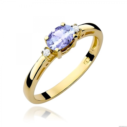 Pierścionek W0006 Tanzanit 0,40ct żółte złoto 375