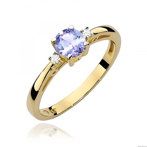 Pierścionek W0010 Tanzanit 0,50ct żółte złoto 375