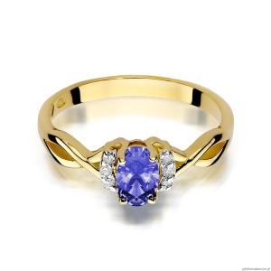 Pierścionek W0019 Tanzanit 0,40ct żółte złoto 375