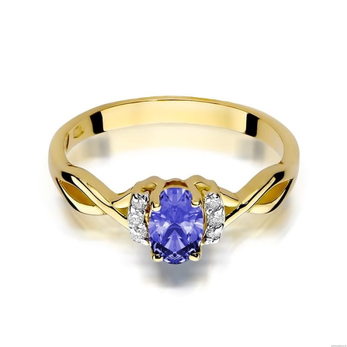 Pierścionek W0019 Tanzanit 0,40ct żółte złoto 375