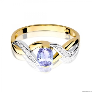 Pierścionek W0028 Tanzanit 0,40ct żółte złoto 375