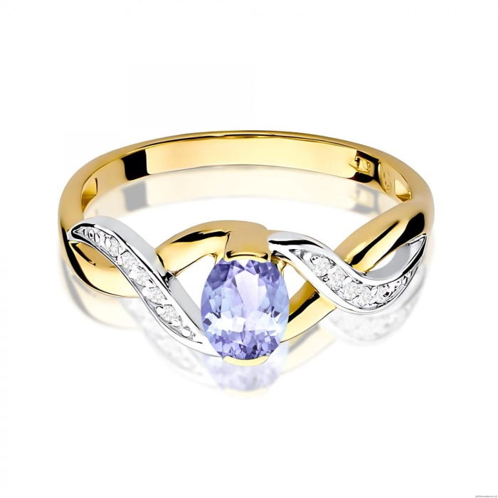 Pierścionek W0028 Tanzanit 0,40ct żółte złoto 375