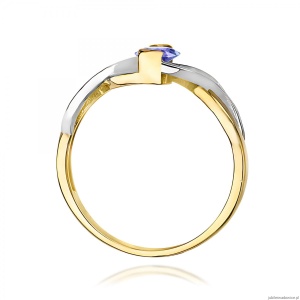 Pierścionek W0028 Tanzanit 0,40ct żółte złoto 375