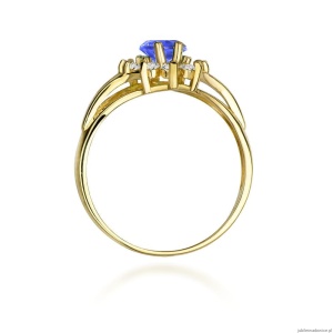 Pierścionek W0037 Tanzanit 0,70ct żółte złoto 375