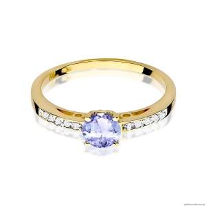 Pierścionek W0066 Tanzanit 0,50ct żółte złoto 375