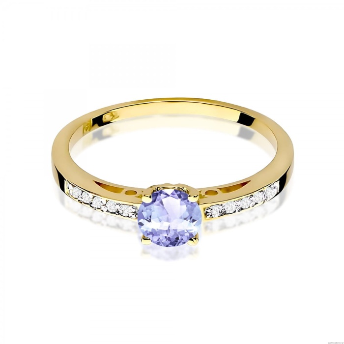 Pierścionek W0066 Tanzanit 0,50ct żółte złoto 375