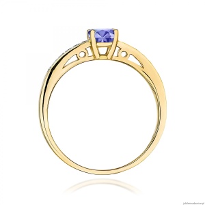 Pierścionek W0066 Tanzanit 0,50ct żółte złoto 375