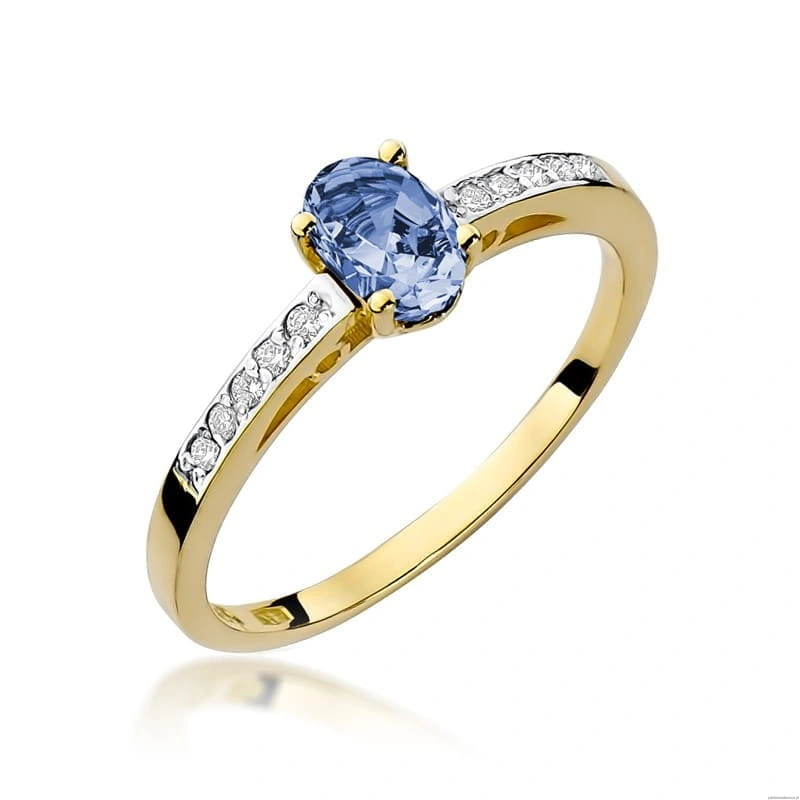 Pierścionek W0067 Tanzanit 0,40ct żółte złoto 375