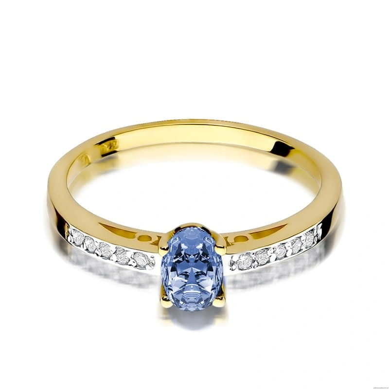 Pierścionek W0067 Tanzanit 0,40ct żółte złoto 375