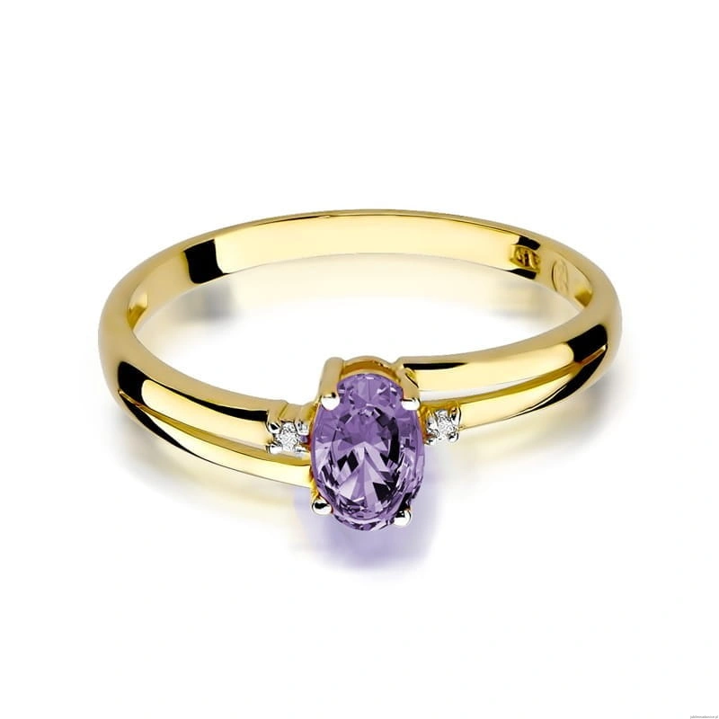 Pierścionek W0068 Tanzanit 0,40ct żółte złoto 375