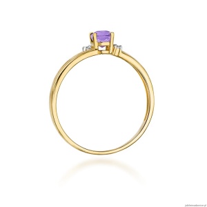 Pierścionek W0068 Tanzanit 0,40ct żółte złoto 375