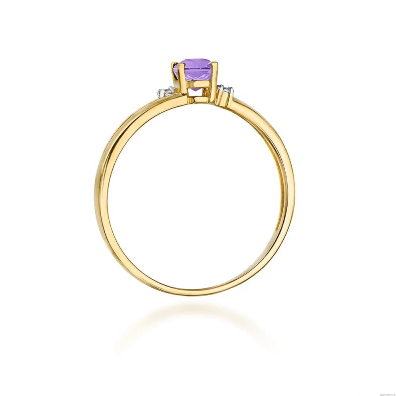 Pierścionek W0068 Tanzanit 0,40ct żółte złoto 375