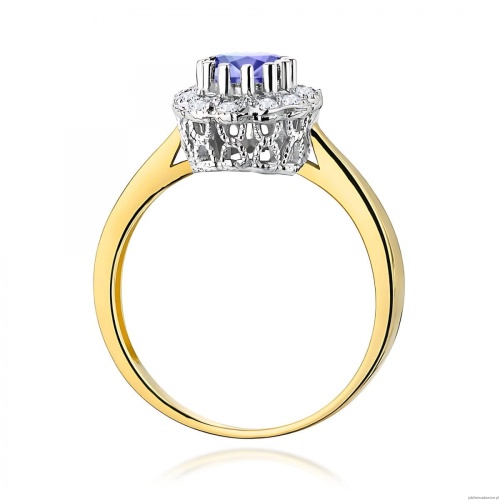 Pierścionek W0284 Tanzanit 0,50ct żółte złoto 375