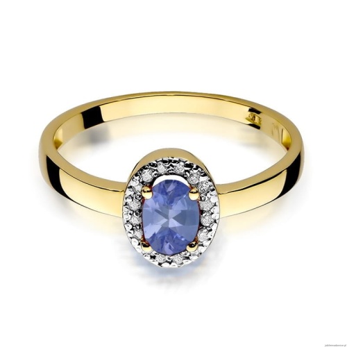 Pierścionek W0330 Tanzanit 0,40ct żółte złoto 375