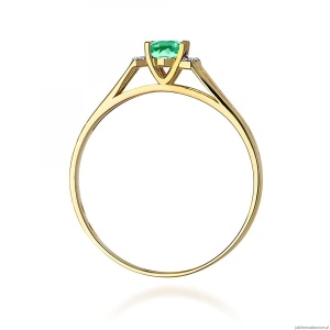 Pierścionek W0005 Szmaragd 0,40ct żółte złoto 375