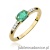 Pierścionek W0077 Szmaragd 0,40ct żółte złoto 375