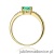 Pierścionek W0077 Szmaragd 0,40ct żółte złoto 375