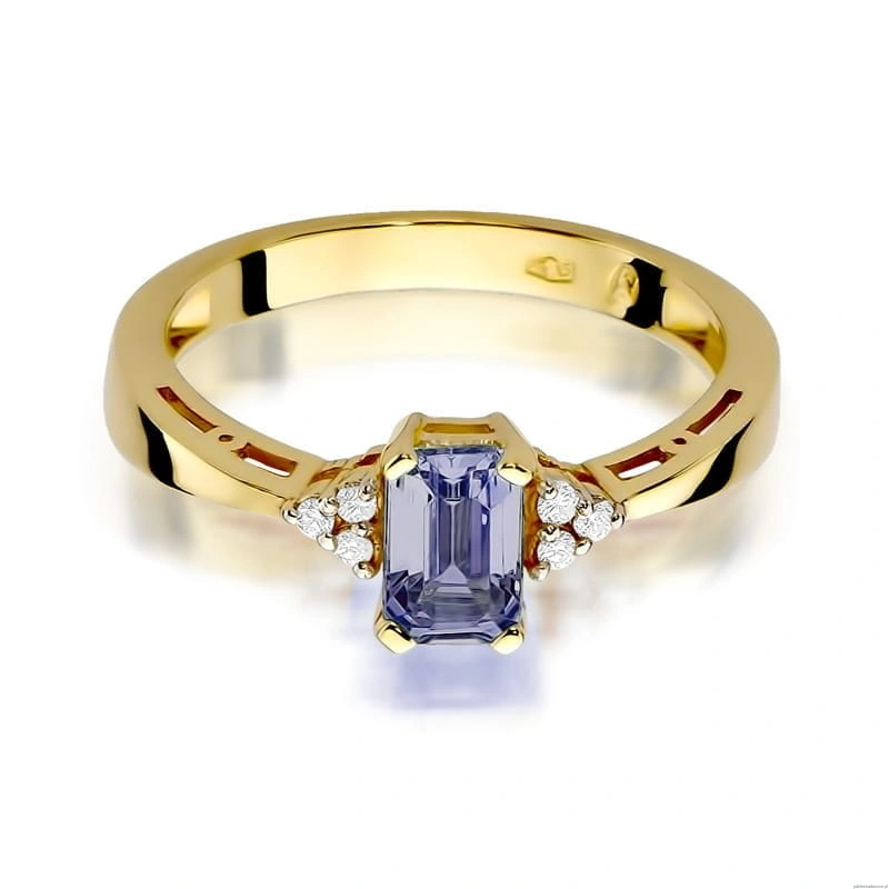 Pierścionek W0002 Ametyst 0,50ct żółte złoto 375