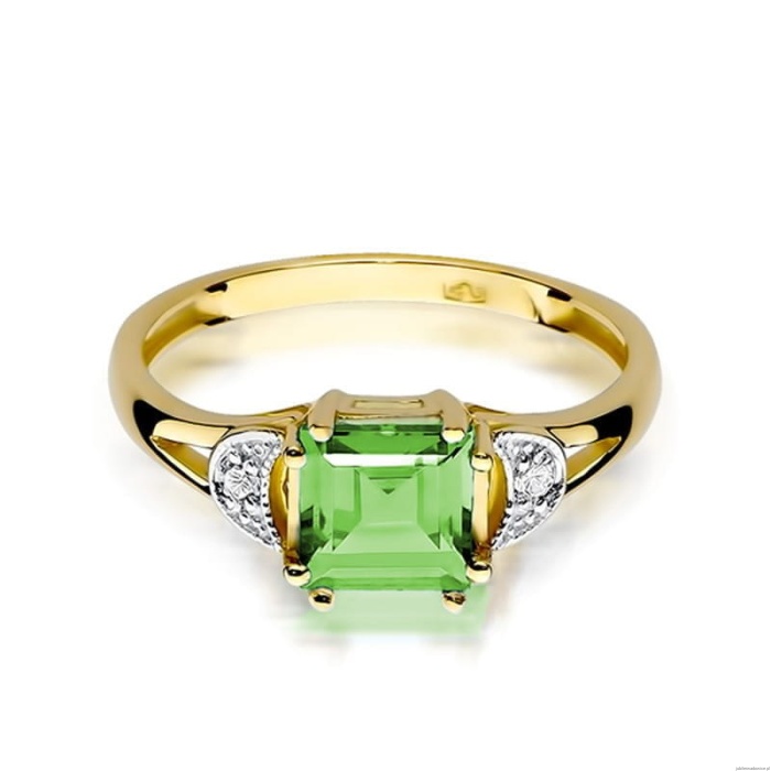 Pierścionek W0040B Oliwin 1,10ct żółte złoto 375