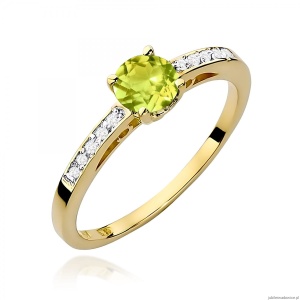 Pierścionek W0066 Oliwin 0,60ct żółte złoto 375