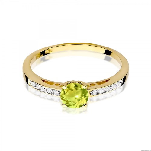 Pierścionek W0066 Oliwin 0,60ct żółte złoto 375