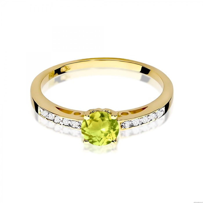 Pierścionek W0066 Oliwin 0,60ct żółte złoto 375