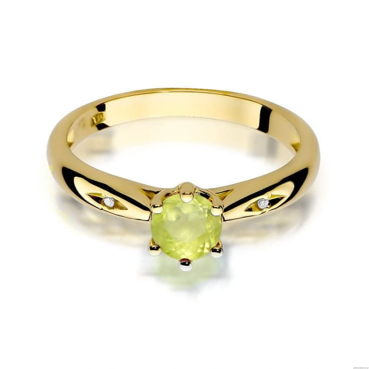 Pierścionek W0074 Oliwin 0,60ct żółte złoto 375