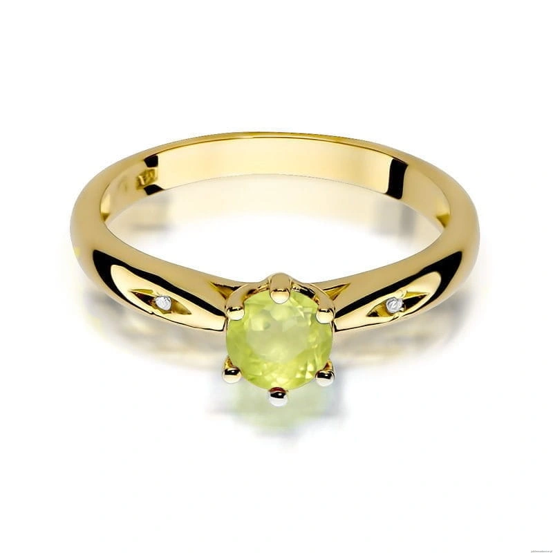 Pierścionek W0074 Oliwin 0,60ct żółte złoto 375