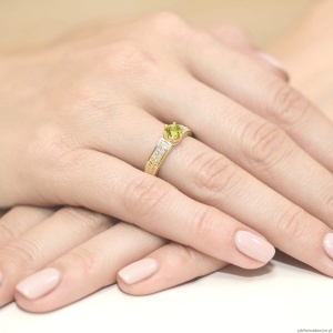 Pierścionek W0075 Oliwin 0,60ct żółte złoto 375