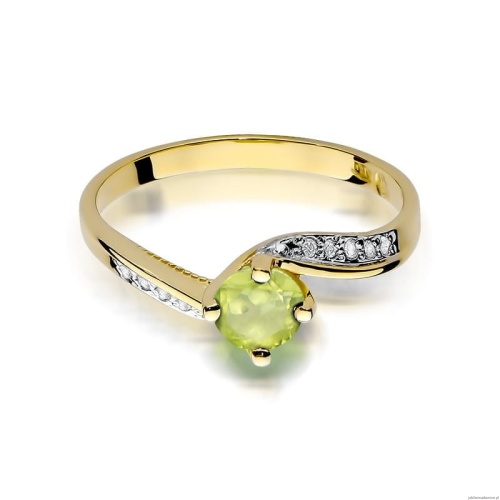 Pierścionek W0084 Oliwin 0,60ct żółte złoto 375