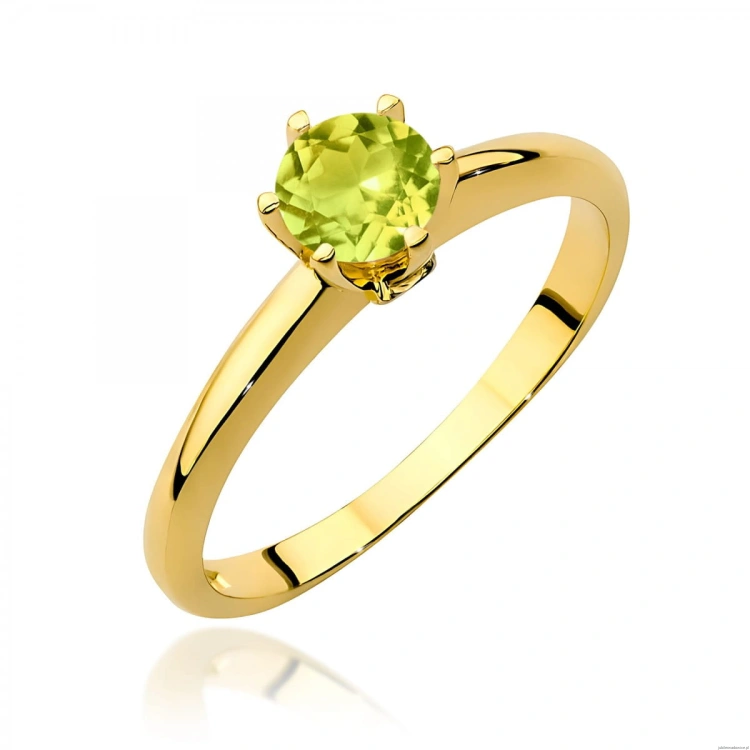Pierścionek W0557 Oliwin 0,60ct żółte złoto 375