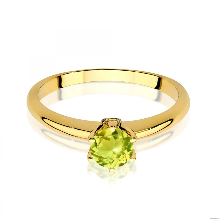 Pierścionek W0557 Oliwin 0,60ct żółte złoto 375