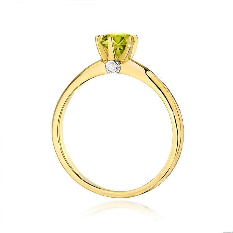 Pierścionek W0557 Oliwin 0,60ct żółte złoto 375