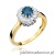 Pierścionek W0284 Topaz London Blue 0,50ct żółte złoto 375