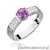 Pierścionek W0075 Ametyst 0,50ct białe złoto 375