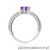 Pierścionek W0075 Ametyst 0,50ct białe złoto 375